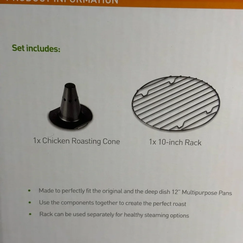 Curtis Stone Multi Purpose Pan Roast & Steam Kit Includes Chicken Roasting Cone
